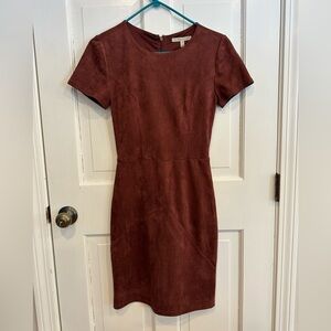 41 Hawthorn Faux Suede Burgundy Dress size XS